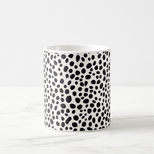 Zwart-wit Dalmatische hond Abstract patroon Koffiemok (Center)