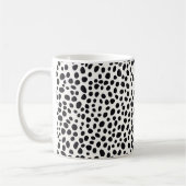 Zwart-wit Dalmatische hond Abstract patroon Koffiemok (Links)