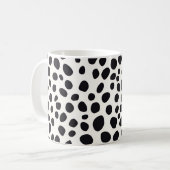 Zwart-wit Dalmatische hond Abstract patroon Koffiemok (Voorkant links)