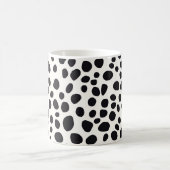 Zwart-wit Dalmatische hond Abstract patroon Koffiemok (Center)