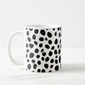 Zwart-wit Dalmatische hond Abstract patroon Koffiemok (Links)