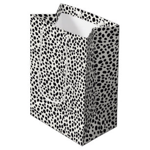 Zwart-wit Dalmatische hond Abstract patroon Medium Cadeauzakje