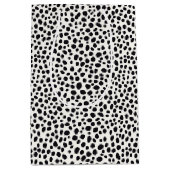Zwart-wit Dalmatische hond Abstract patroon Medium Cadeauzakje (Voorkant)