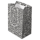 Zwart-wit Dalmatische hond Abstract patroon Medium Cadeauzakje (Achterkant Gekanteld)