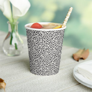 Zwart-wit Dalmatische hond Abstract patroon Papieren Bekers