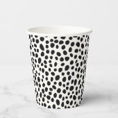 Zwart-wit Dalmatische hond Abstract patroon Papieren Bekers (Achterkant)