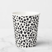 Zwart-wit Dalmatische hond Abstract patroon Papieren Bekers (Links)