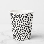 Zwart-wit Dalmatische hond Abstract patroon Papieren Bekers (Voorkant)