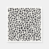 Zwart-wit Dalmatische hond Abstract patroon Servet (Voorkant)