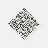 Zwart-wit Dalmatische hond Abstract patroon Servet (Hoek)