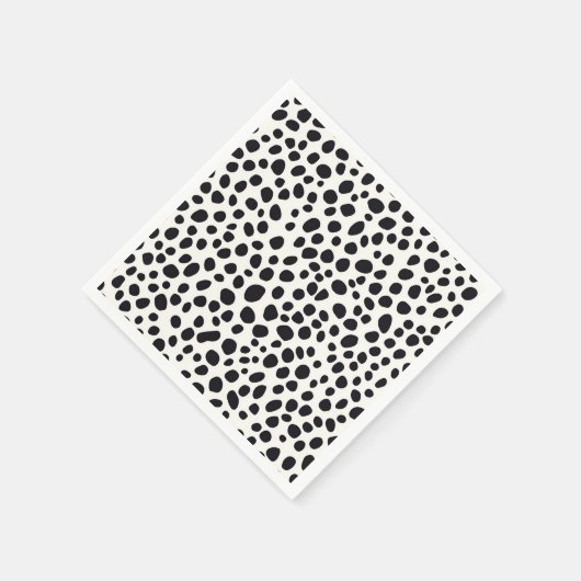 Zwart-wit Dalmatische hond Abstract patroon Servet (Hoek)