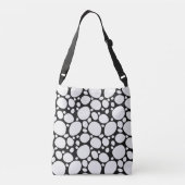 Zwart-wit Dalmatische Patroon Crossbody Tas (Achterkant)