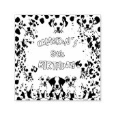 Zwart-wit Dalmatische puppy verjaardagsfeestje Zelfinktende Stempel (Design)