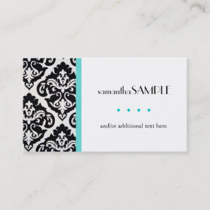Zwart-wit Damasblauw Visitekaartje