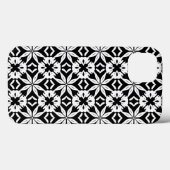 Zwart-wit Damascus patroon Case-Mate iPhone Case (Achterkant (horizontaal))