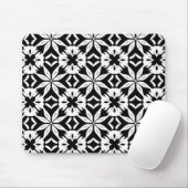 Zwart-wit Damascus patroon Muismat (Met muis)