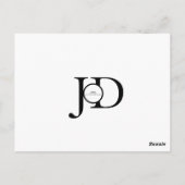 Zwart-wit Damasettabelnummer Briefkaart (Achterkant)