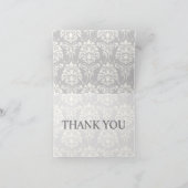 Zwart-wit Damask Bedankt Opmerking Kaarten (Binnen)