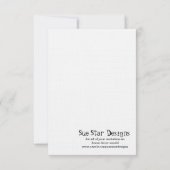 Zwart/wit Damask Bruiloft RSVP-kaart Kaart (Achterkant)