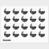 Zwart-wit Damask Bruiloft Stickers (Vel)