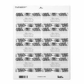 Zwart-wit  Damask Custom Etiket (Full Sheet)