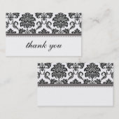Zwart-wit Damask Hartelijk dank Visitekaartje (Voorkant / Achterkant)