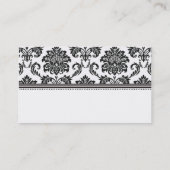 Zwart-wit Damask Hartelijk dank Visitekaartje (Achterkant)