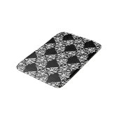 Zwart-wit Damask Lattice Bathmat Badmat (Gekanteld)