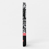 Zwart-wit Damask met koraal Hibiscus flower Case-Mate iPhone Case (Achterkant/links)