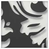 Zwart-wit Damask-patroon Stof (Swatch)