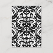 Zwart-wit Damask Plaatskaart Visitekaartje Plaatskaartje (Achterkant)