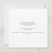 Zwart & Wit Damask Square Vrijgezellenfeest Kaart (Achterkant)