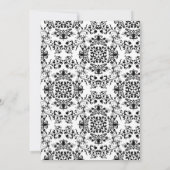 Zwart & Wit Damask Sweet 16 5x7 Uitnodiging (Achterkant)