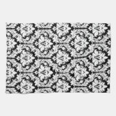 Zwart-wit Damask Theedoek (Horizontaal)