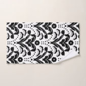 Zwart-wit Damask uit de jaren dertig Bad Handdoek (Handdoek)