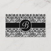 Zwart-wit Damask Wedding Gift Registry Kaarten (Voorkant)