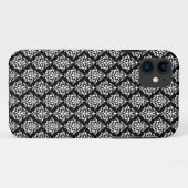 Zwart-wit  Damaspatroon 1 Case-Mate iPhone Case (Achterkant (horizontaal))