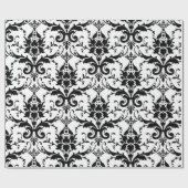 Zwart-wit DamasPatroon Cadeaupapier (Vlak)