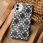 Zwart-wit DamasPatroon Case-Mate iPhone Case