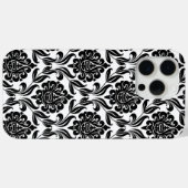 Zwart-wit DamasPatroon Case-Mate iPhone Case (Achterkant (horizontaal))