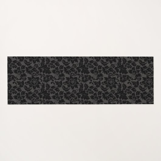Zwart-wit Damaspatroon Yogamat (Achterkant (horizontaal))