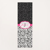 Zwart-wit Damaspatroon Yogamat (Voorkant)