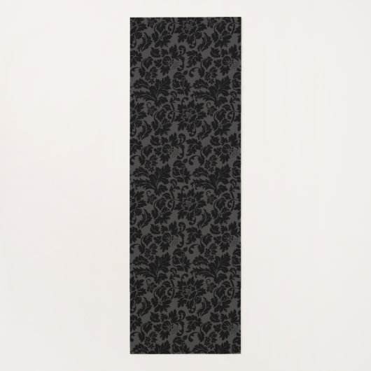 Zwart-wit Damaspatroon Yogamat (Achterkant)