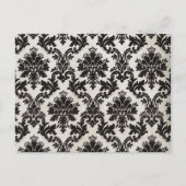  zwart-wit damast behang briefkaart (Voorkant)