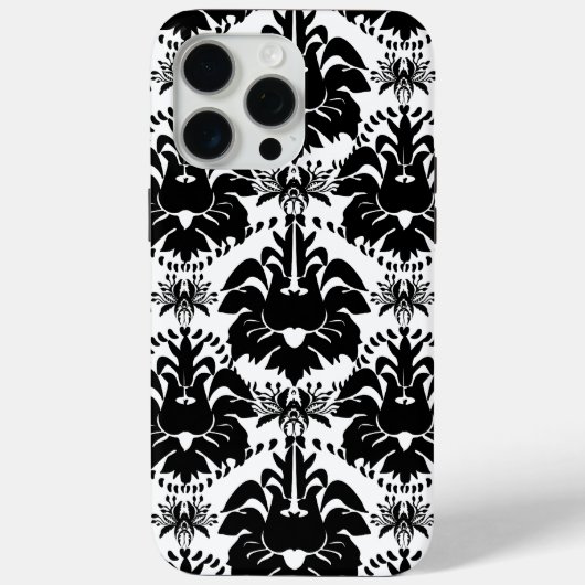 zwart-wit damast Case-Mate iPhone case (Achterkant)