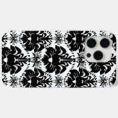 zwart-wit damast Case-Mate iPhone case (Achterkant (horizontaal))
