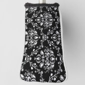 Zwart-Wit Damast Golfheadcover (Draai 90)