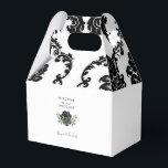 Zwart-wit damast huwelijksgunstdoos bedankdoosjes<br><div class="desc">Damast huwelijksgunstdoos.  Zwart en wit.</div>