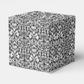 Zwart wit damast kant brokaat bedankdoosjes (Achterkant)