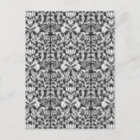 Zwart wit damast kant brokaat